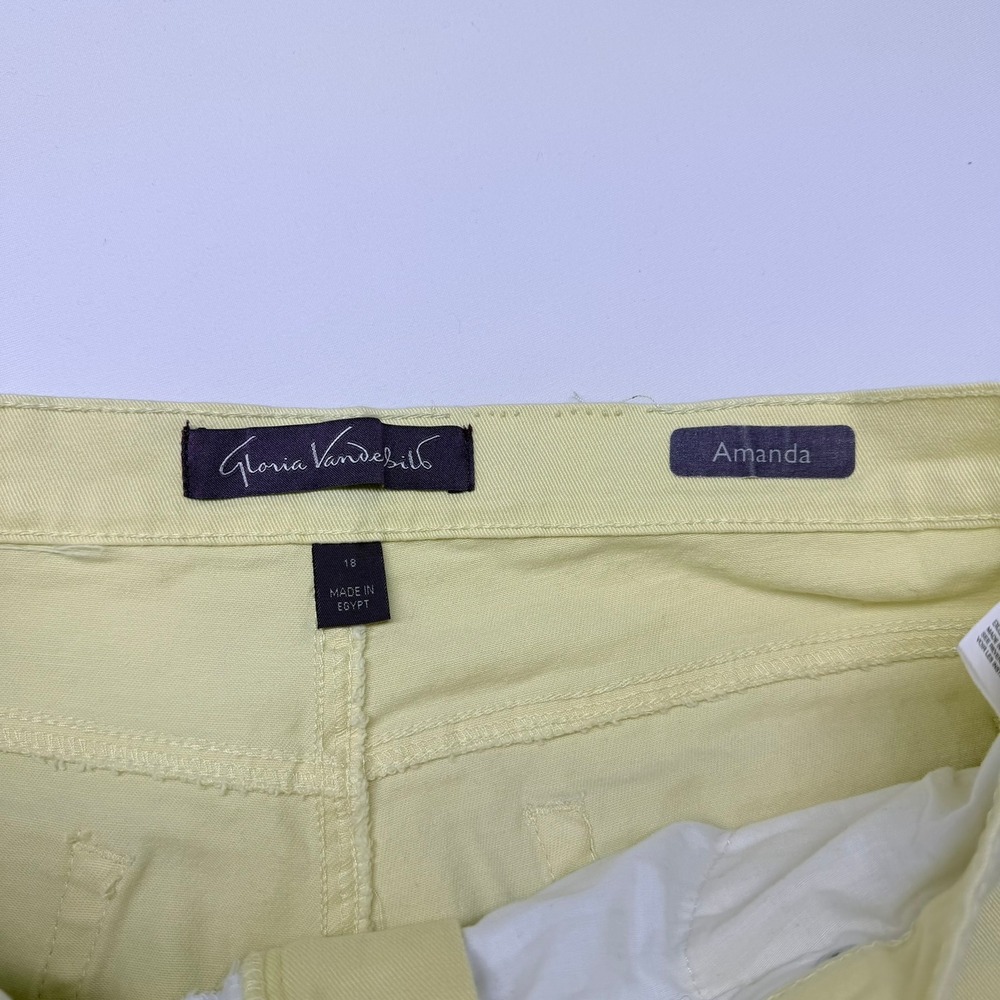 Gloria Vanderbilt Amanda High Rise Straight Leg Jeans Yellow Womens 18 Long - Picture 4 of 11
